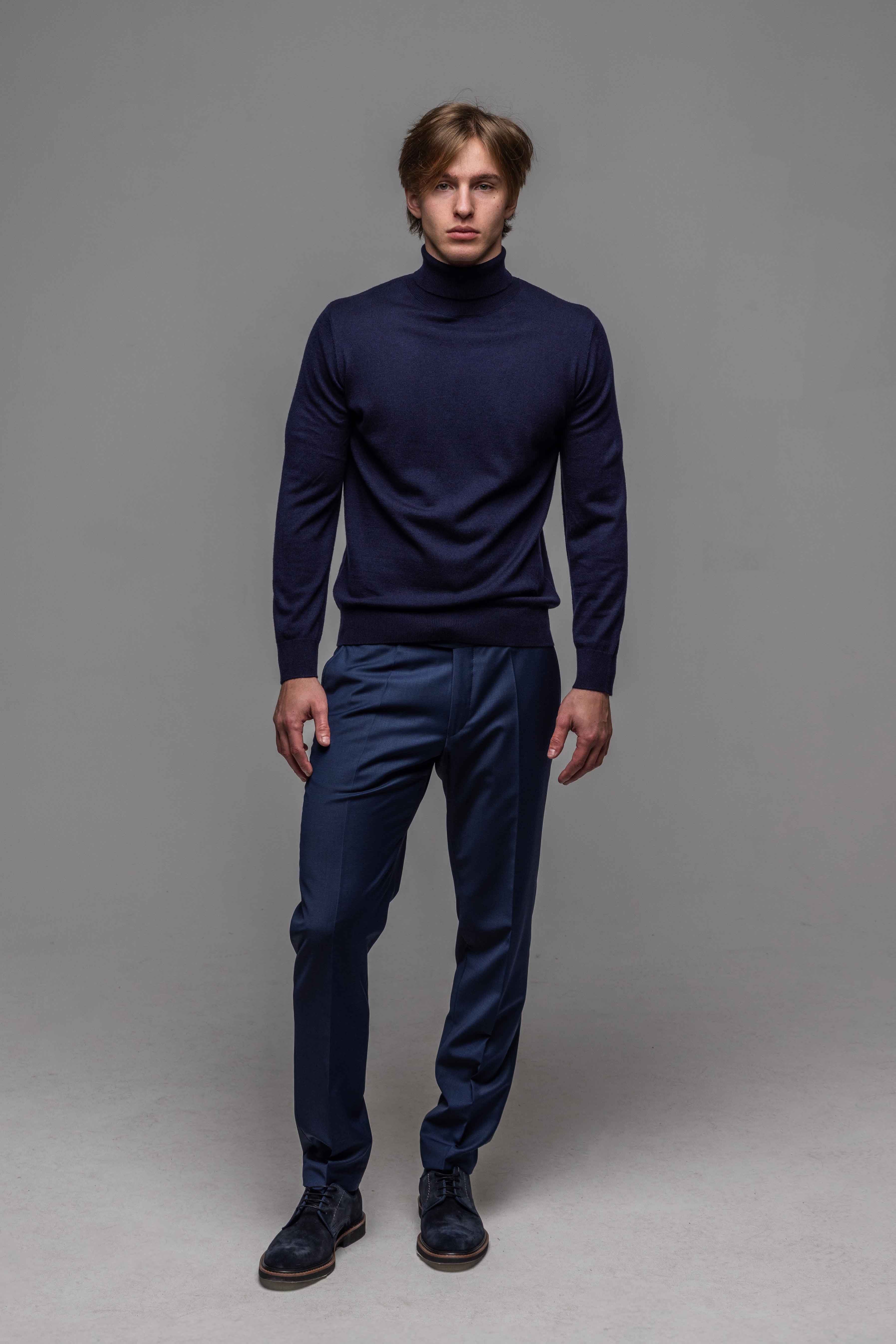 Navy blue turtleneck
