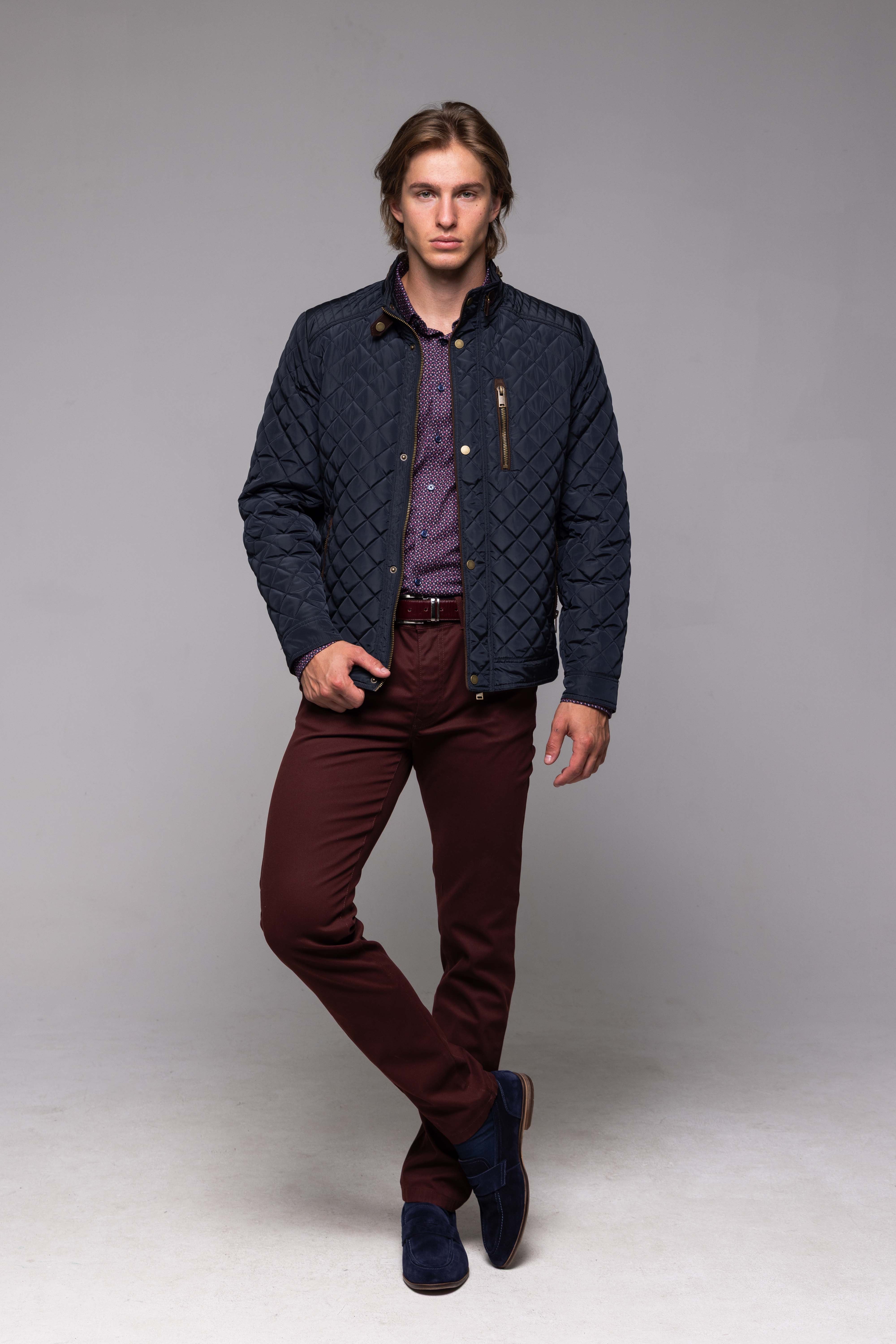 Navy blue quilted jacket