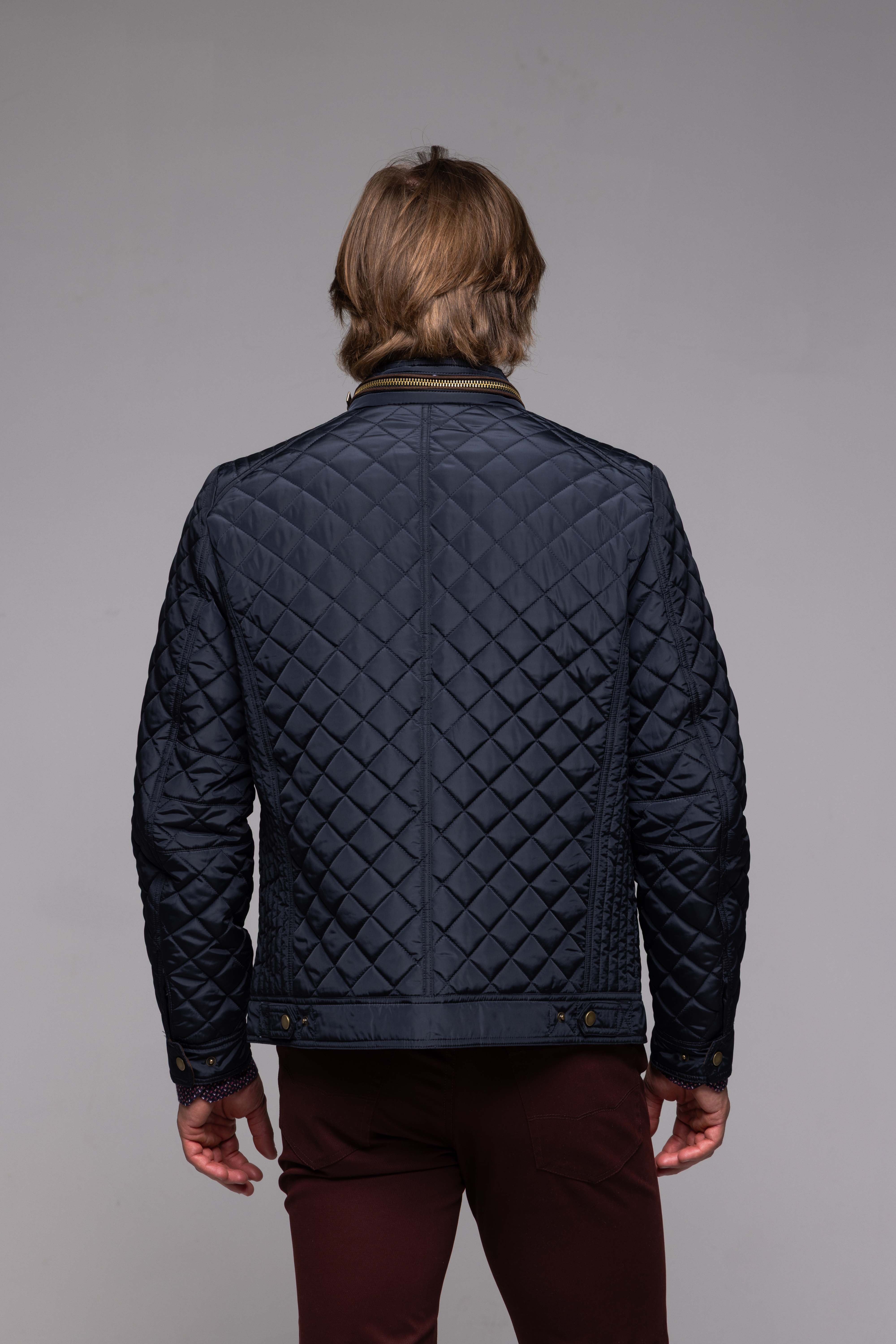 Navy blue quilted jacket