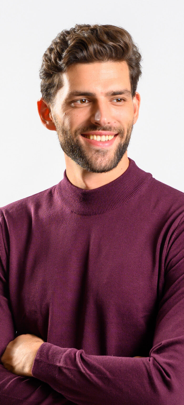 Eggplant cotton turtleneck