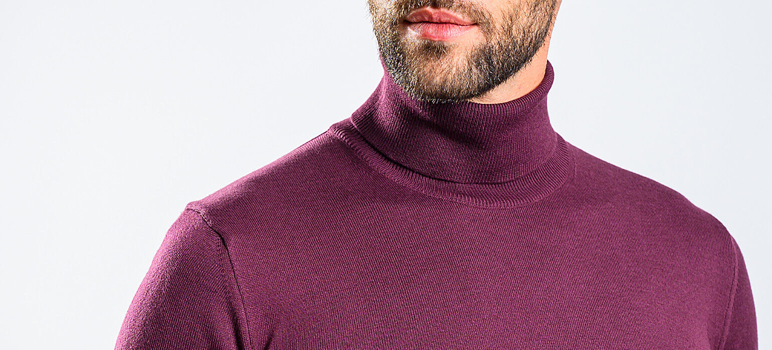 Eggplant cotton turtleneck