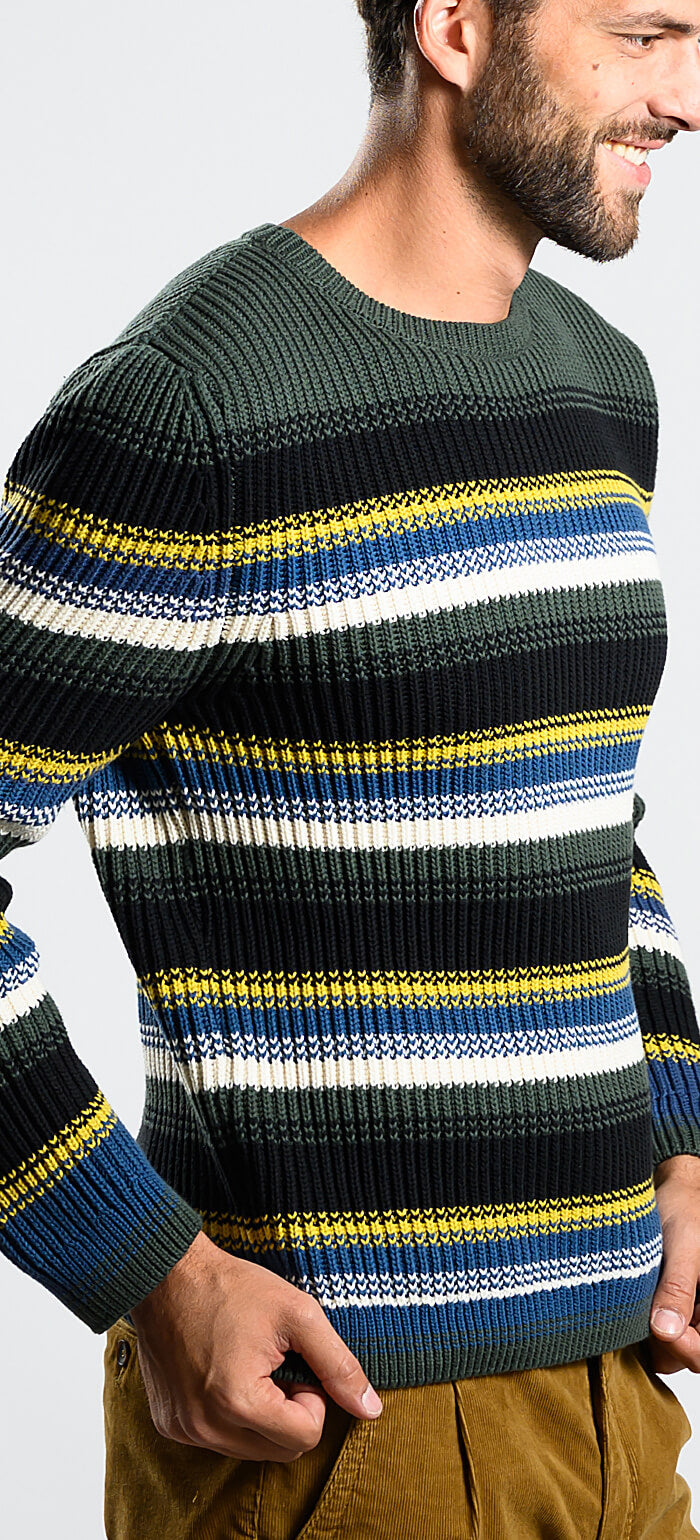 Cotton striped sweater