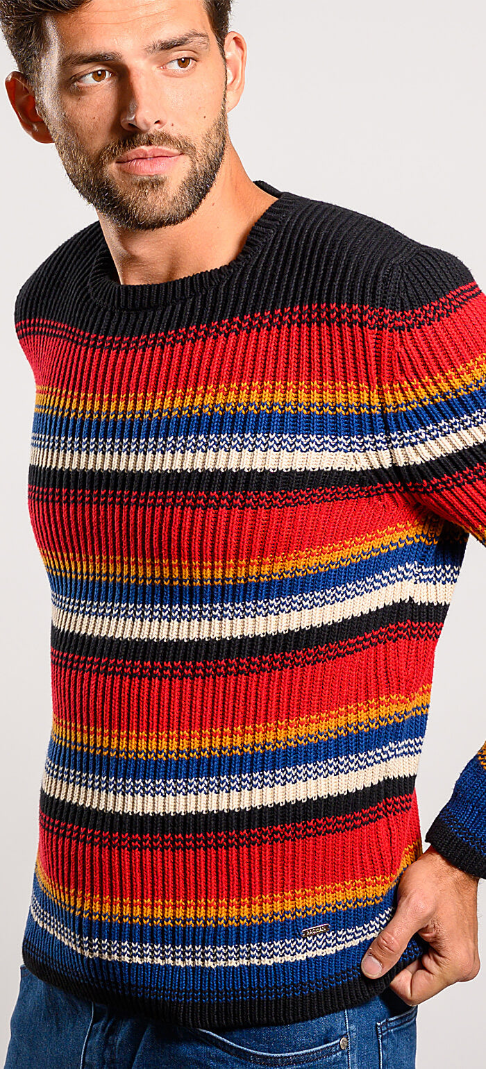 Cotton striped sweater