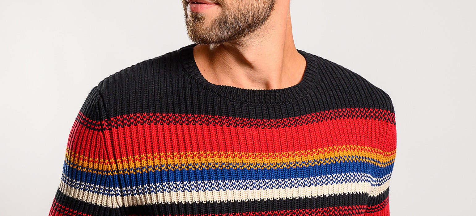 Cotton striped sweater