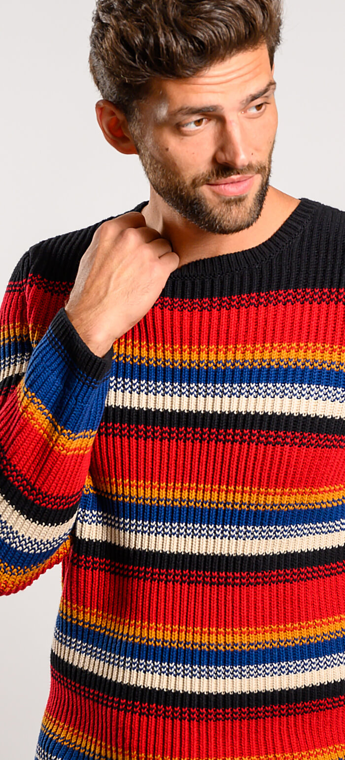 Cotton striped sweater