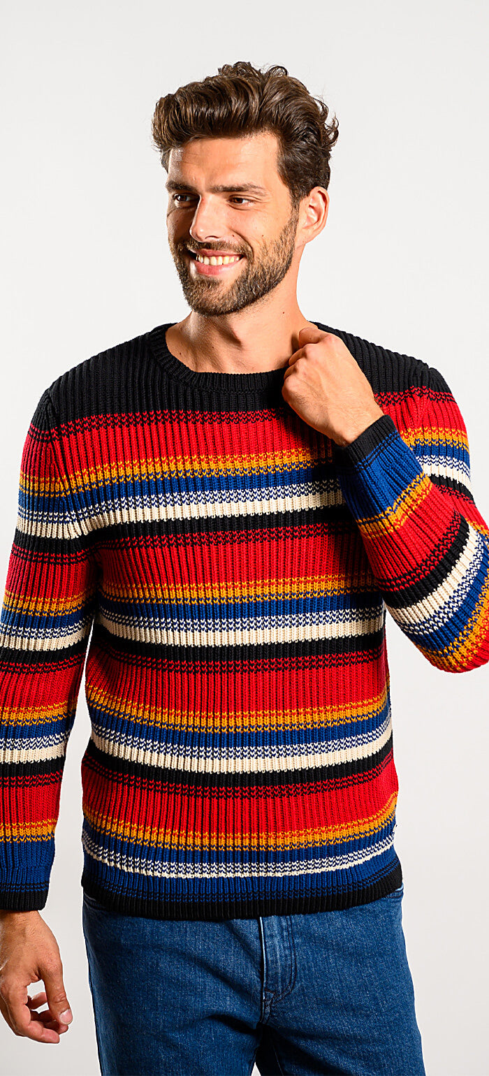 Cotton striped sweater