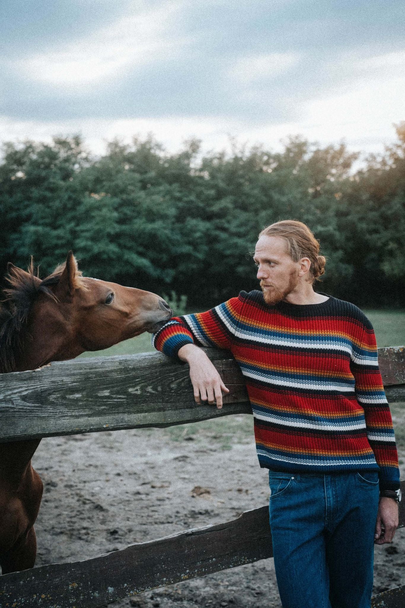 Cotton striped sweater