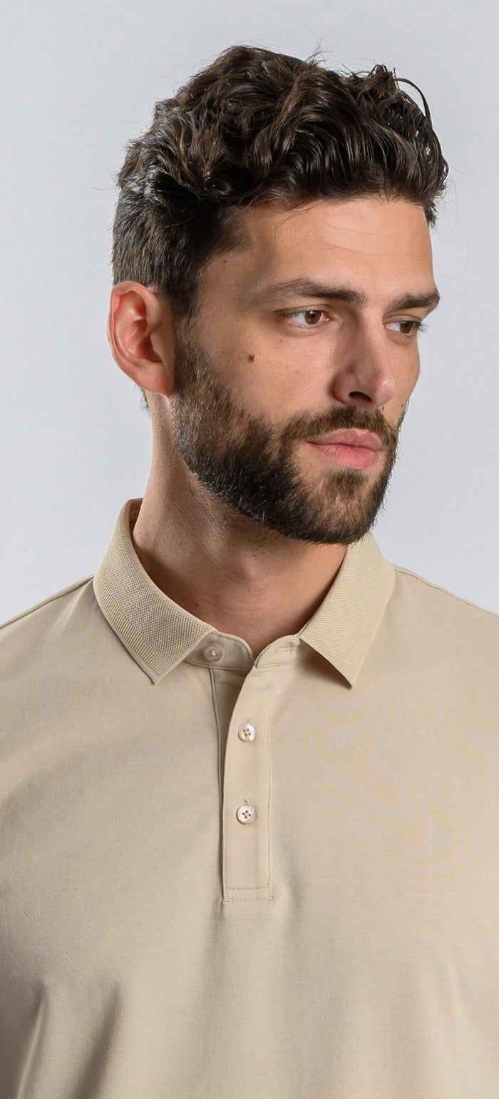 Beige polo shirt