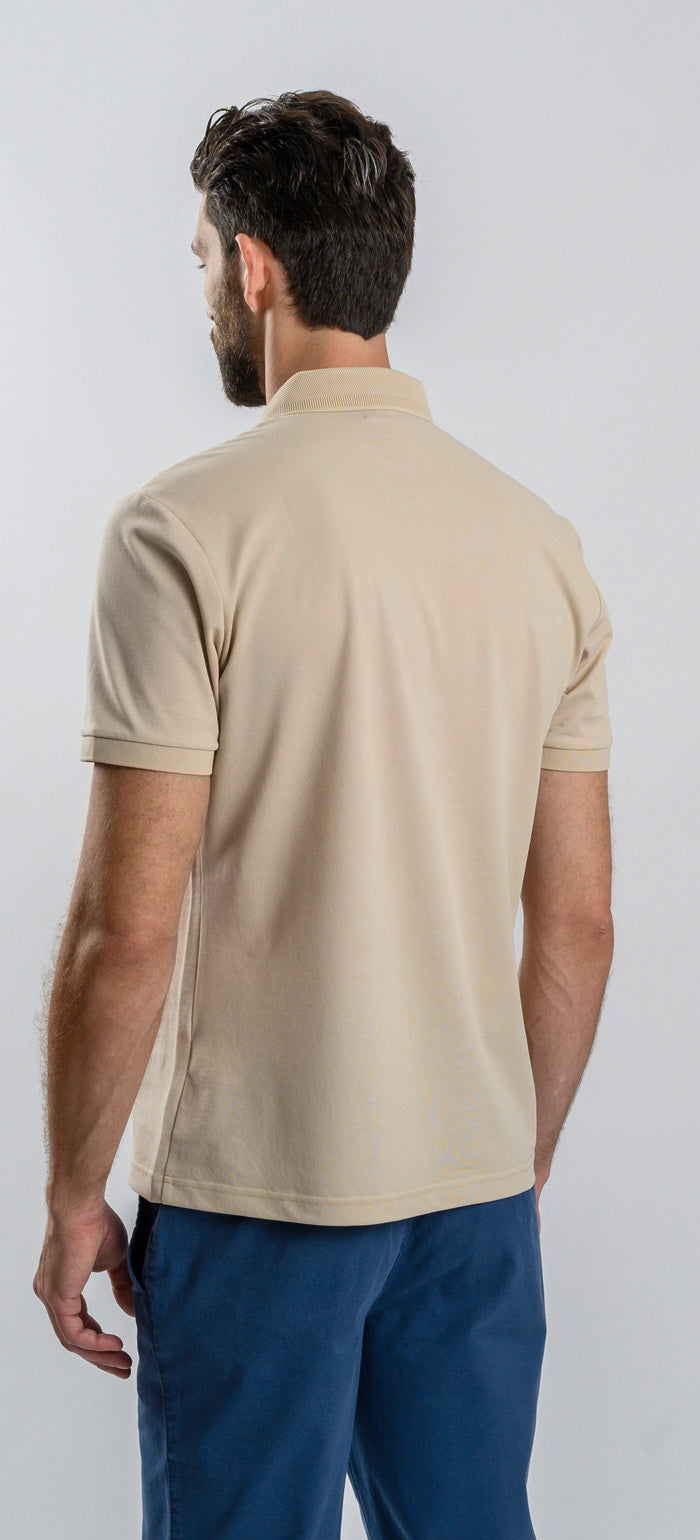 Beige polo shirt