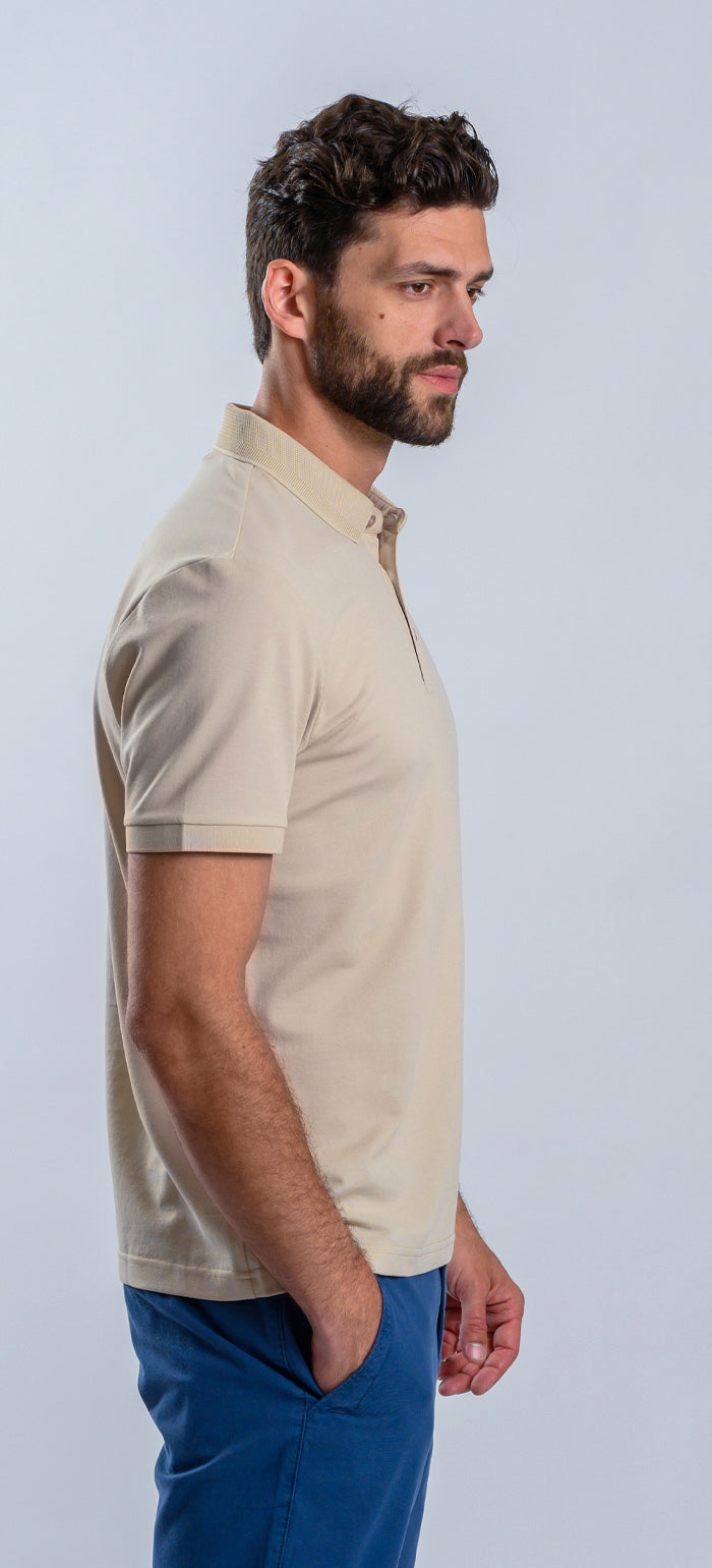 Beige polo shirt