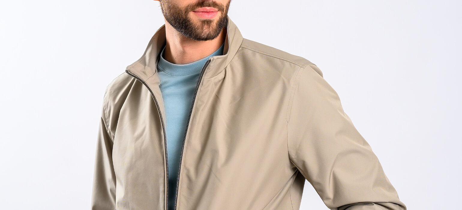 Beige transitional jacket