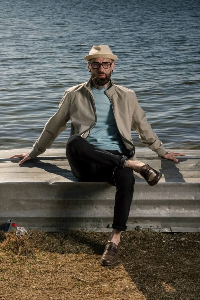 Beige transitional jacket