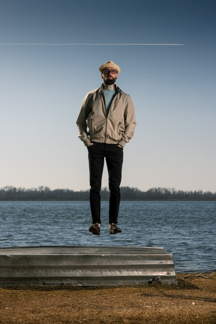 Beige transitional jacket