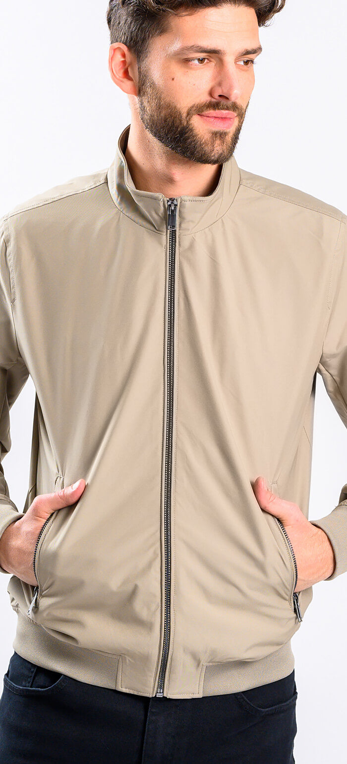 Beige transitional jacket