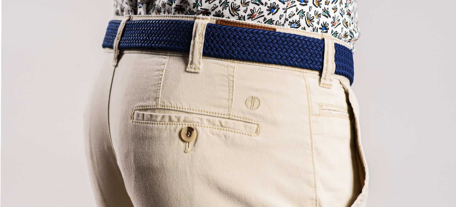 Beige cotton trousers