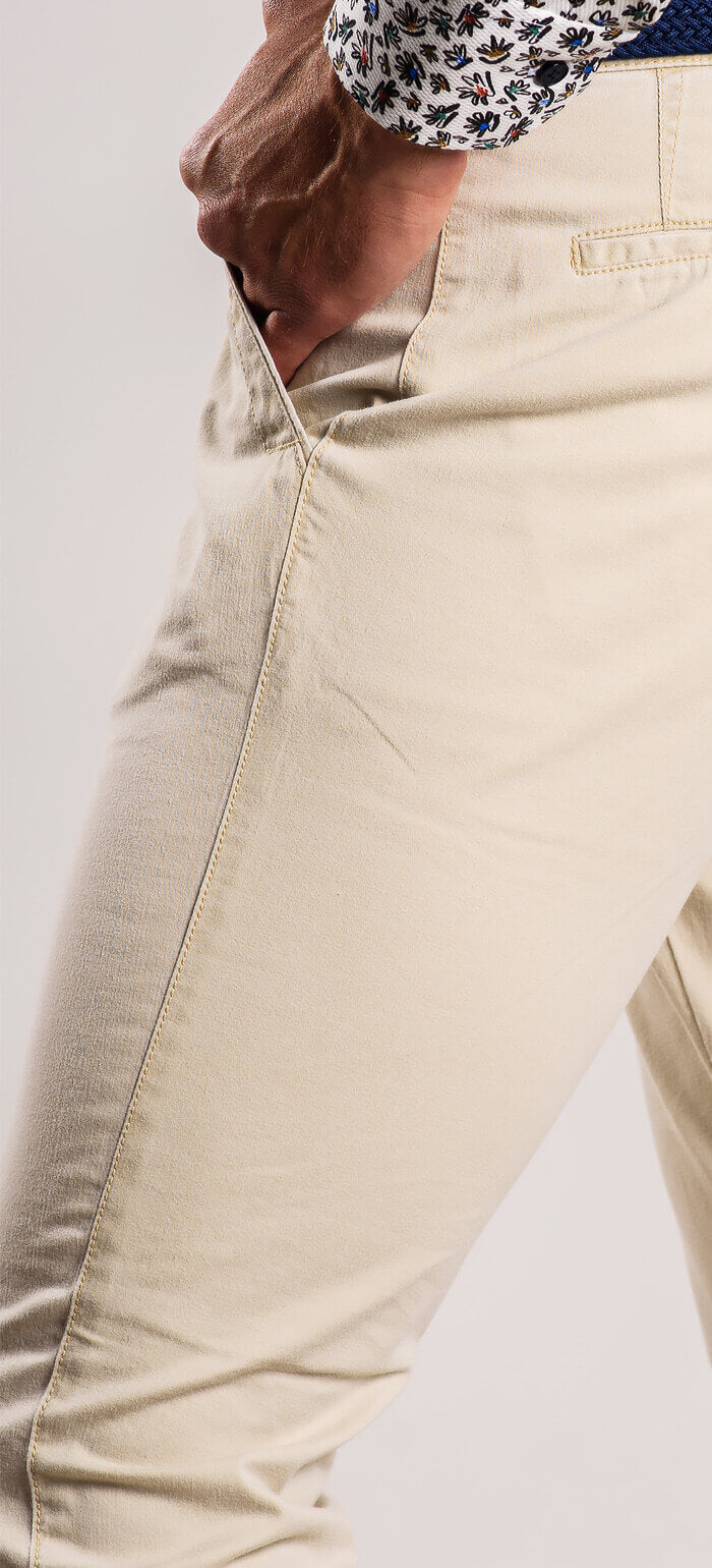 Beige cotton trousers