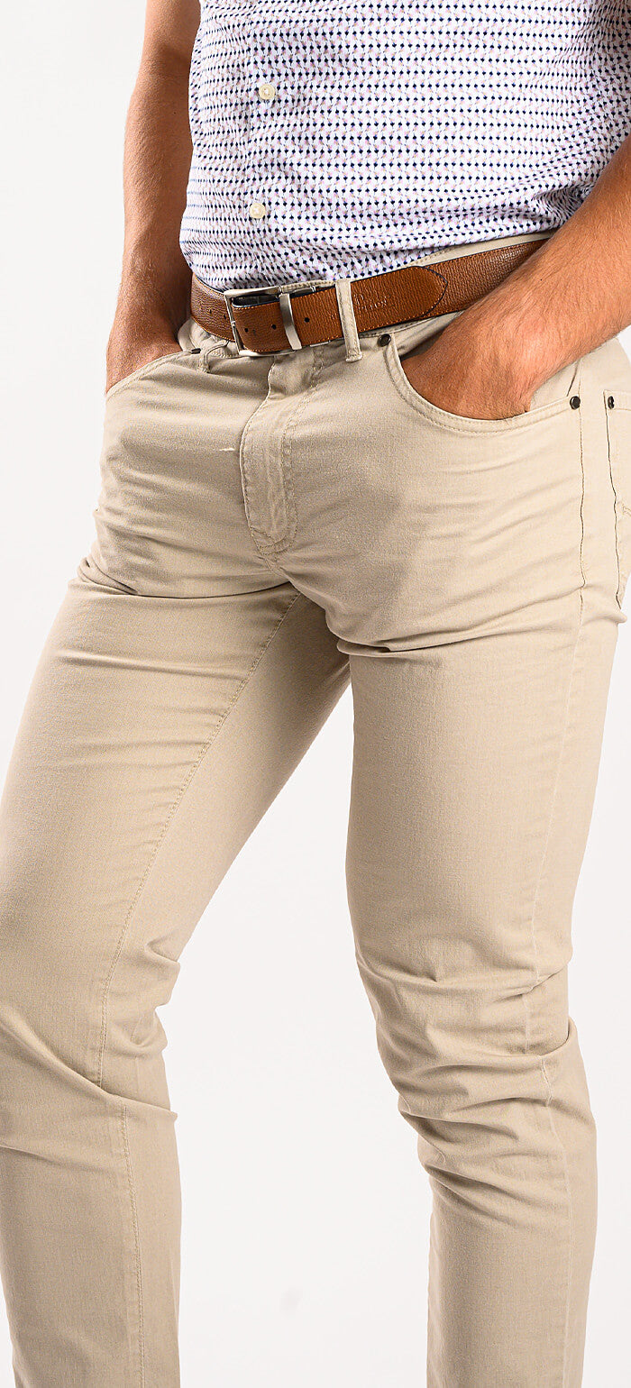 Beige casual pants