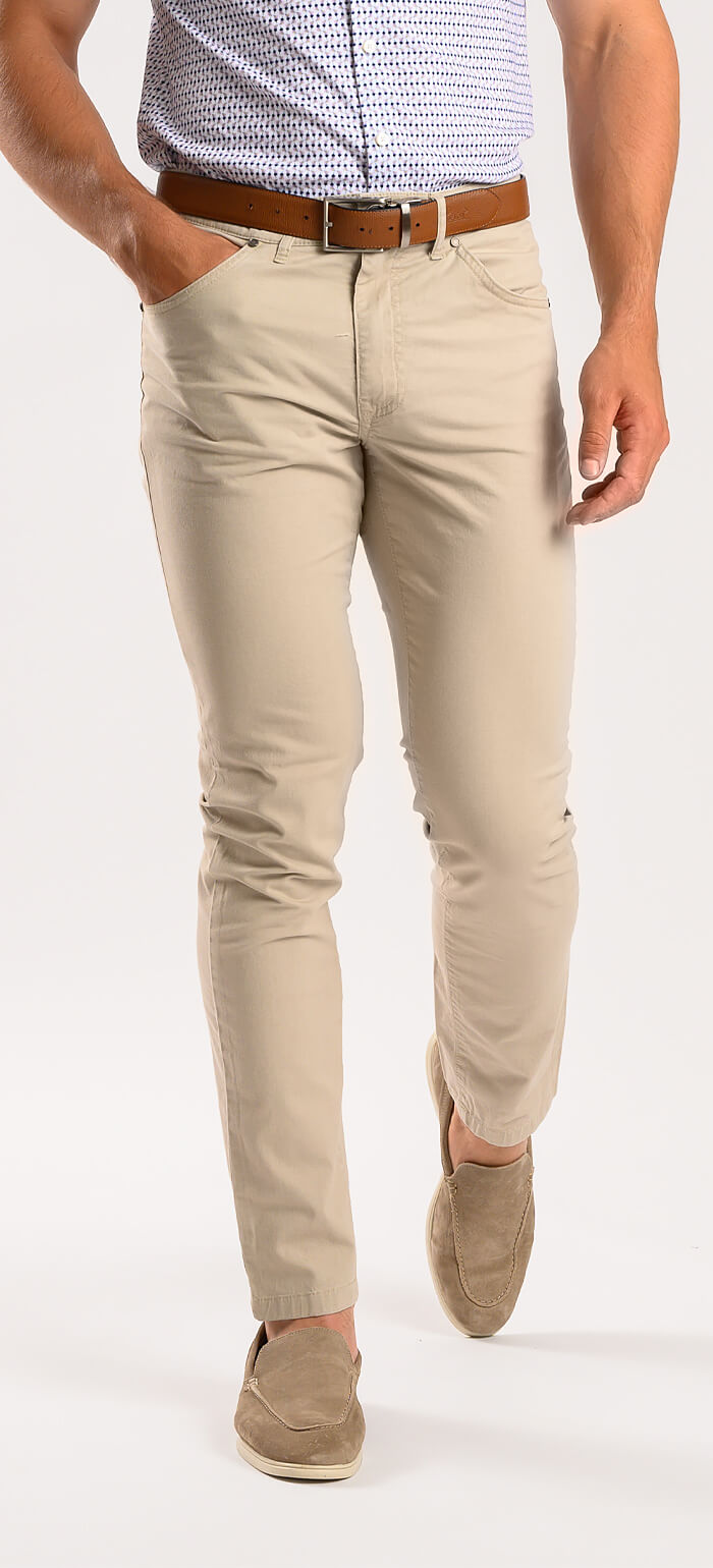 Beige casual pants