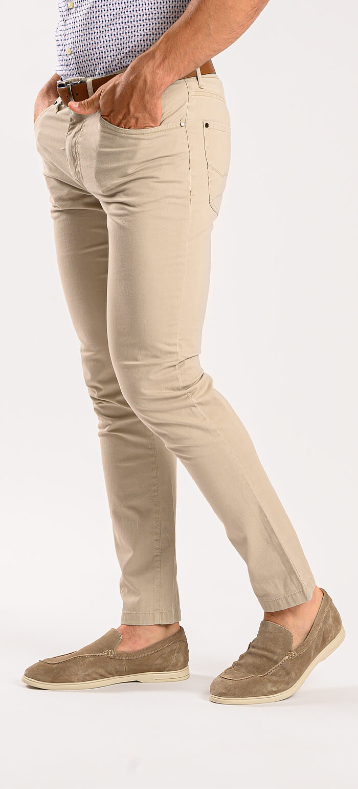 Beige casual pants