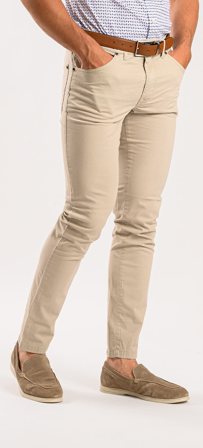 Beige casual pants