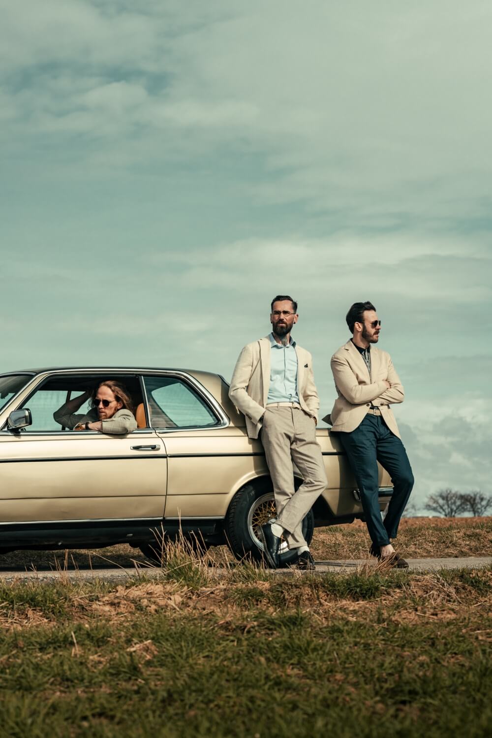 Beige and white summer jacket