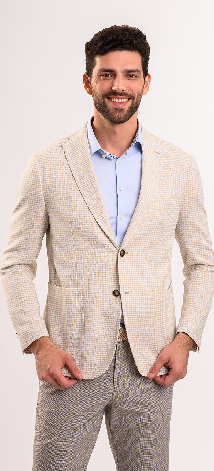 Beige and white summer jacket