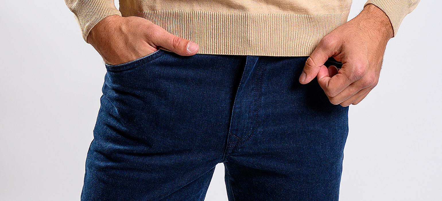 Beige cotton turtleneck