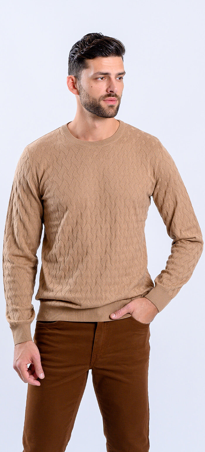 Beige knitted sweater