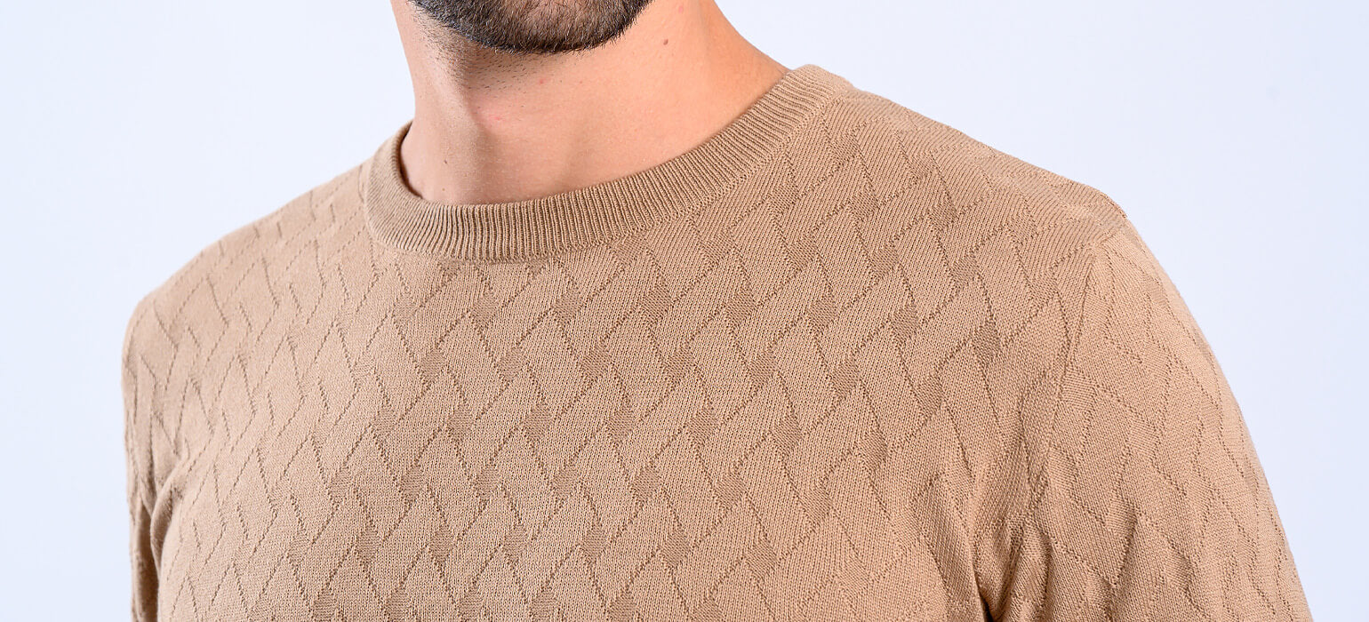 Beige knitted sweater