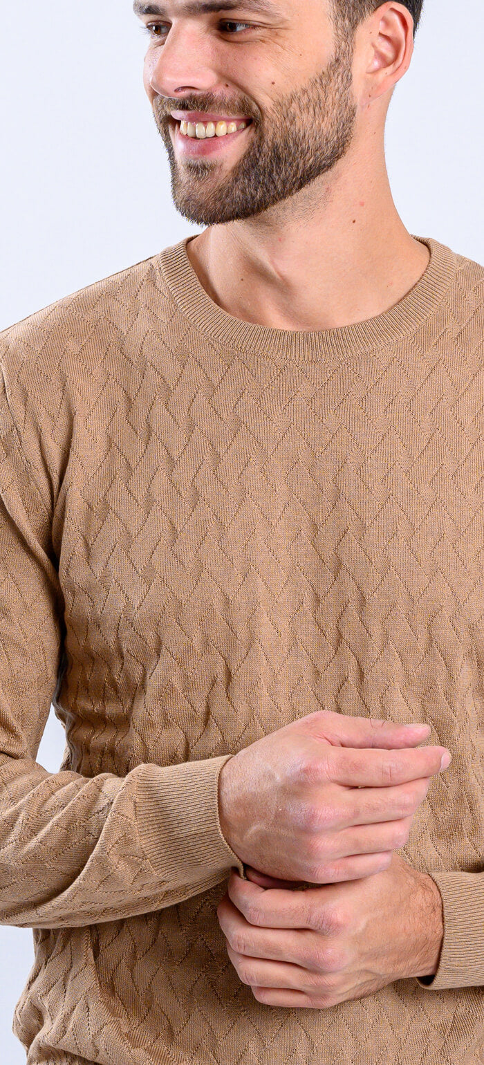Beige knitted sweater