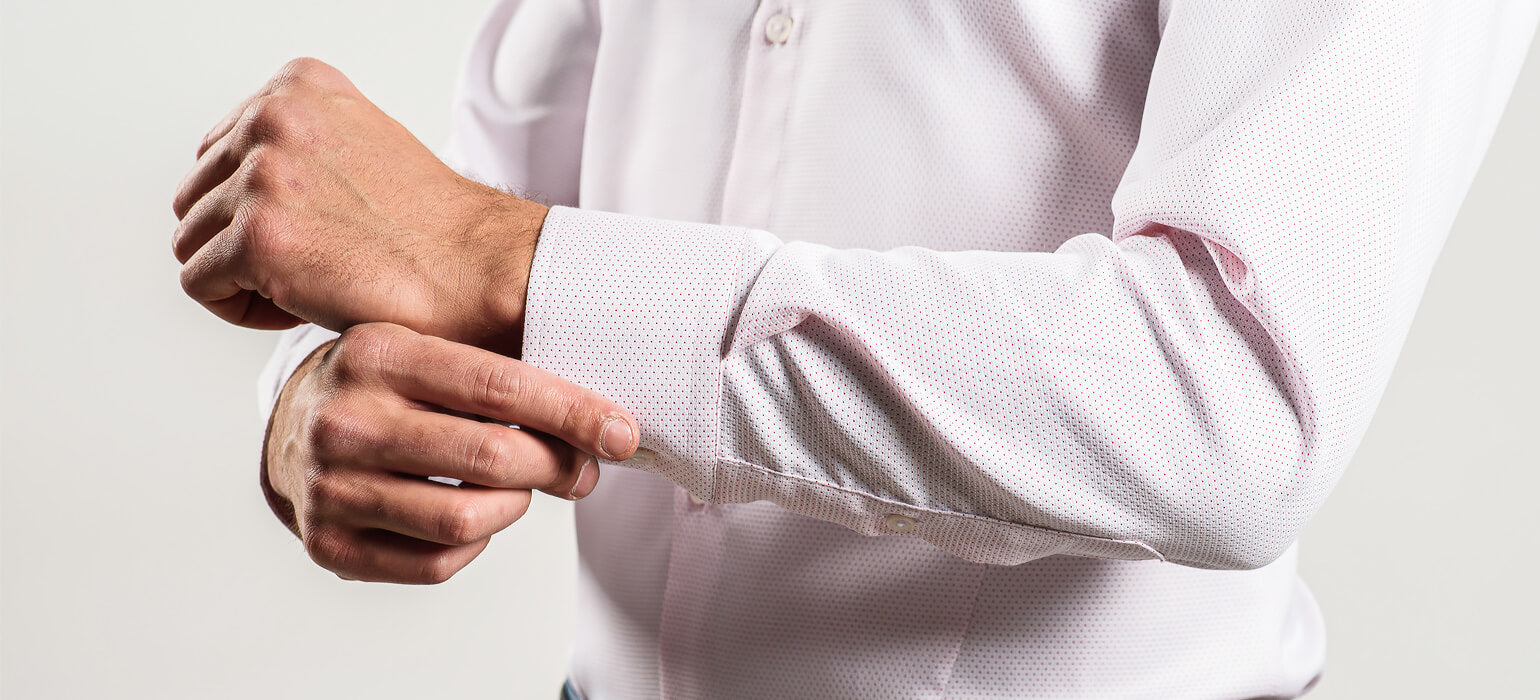 White Extra Slim Fit Shirt with Red Pattern