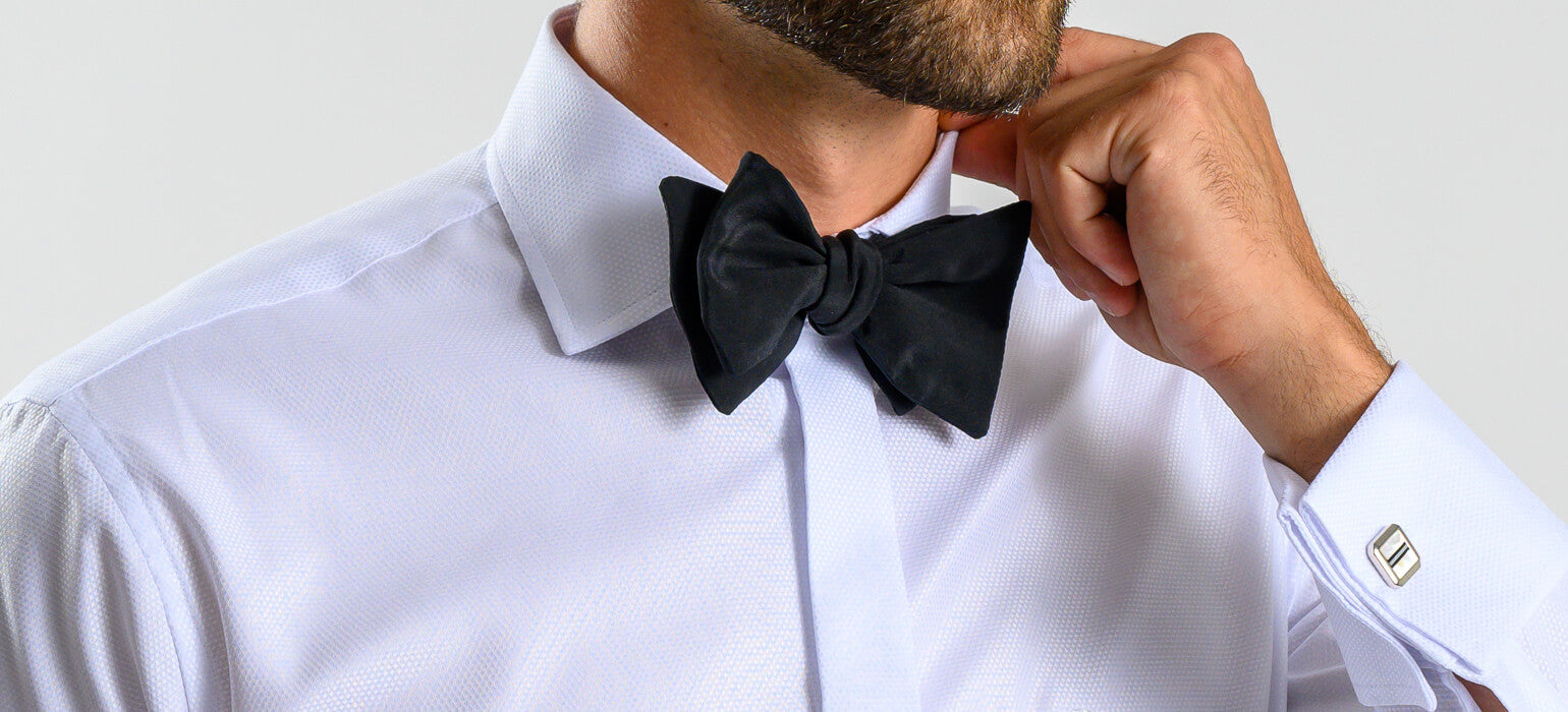 White Extra Slim Fit Shirt with a Fine Pattern