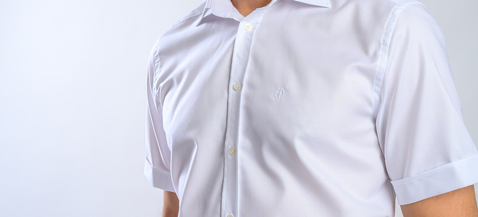 White Extra Slim fit short sleeve shirt