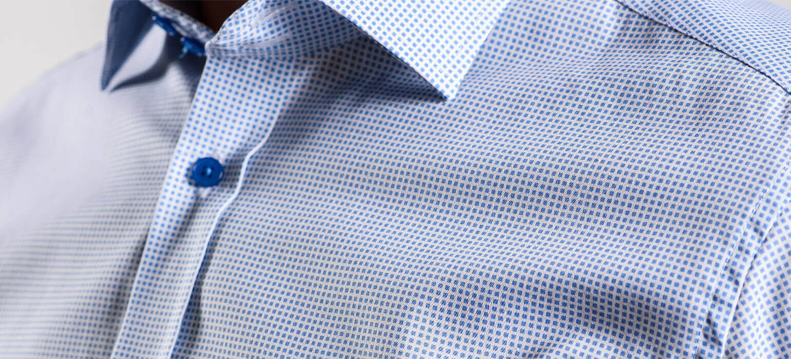 White Extra Slim Fit Shirt with Square Pattern