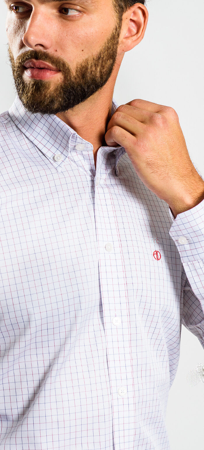 White Check Classic Fit Shirt