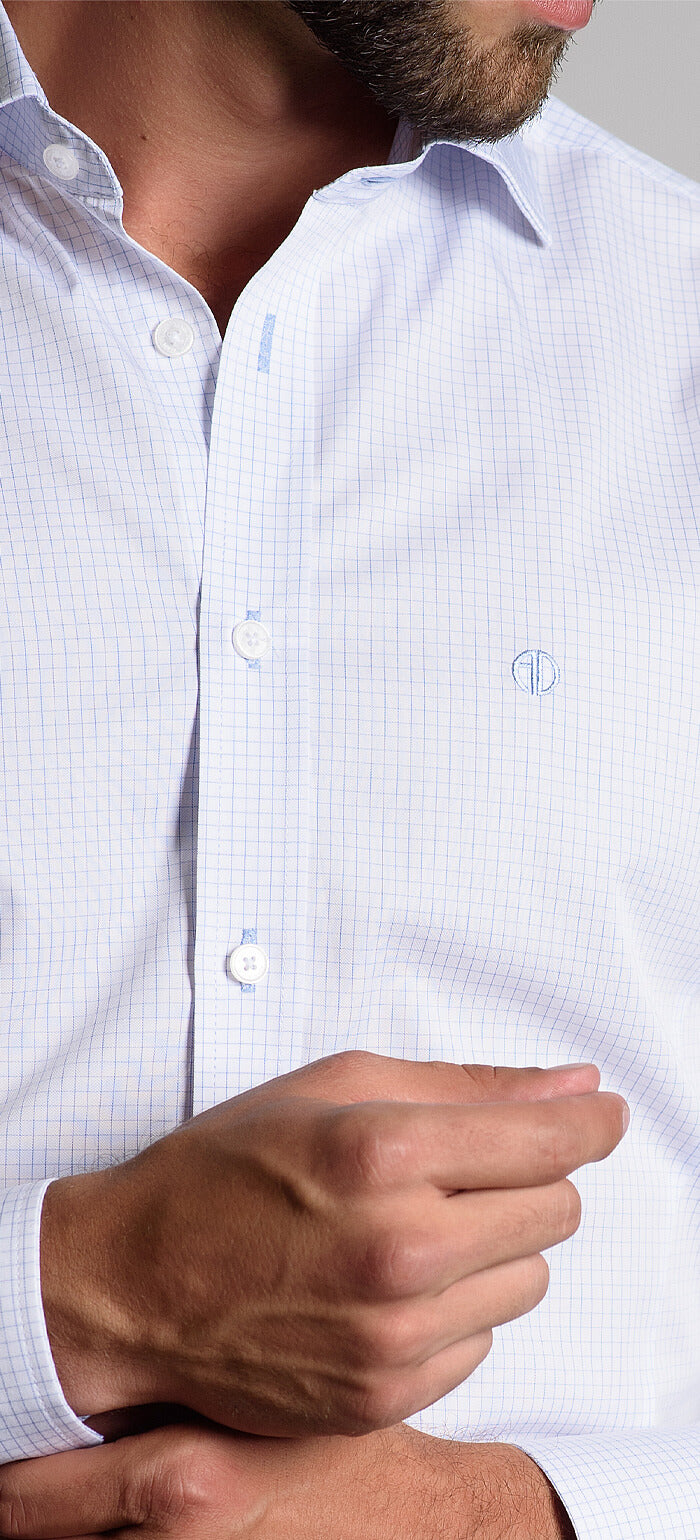 White Checked Extra Slim Fit Shirt
