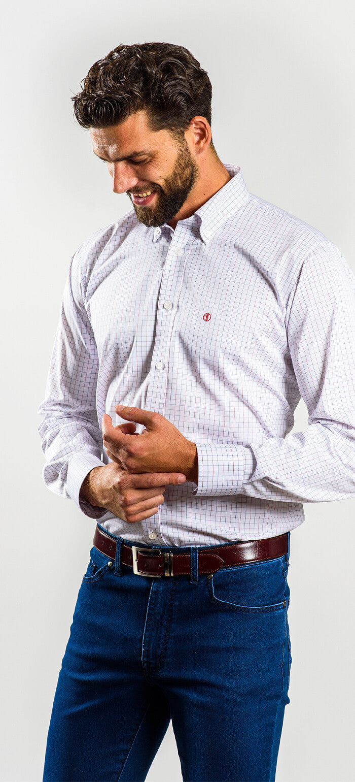 White checked Slim Fit shirt