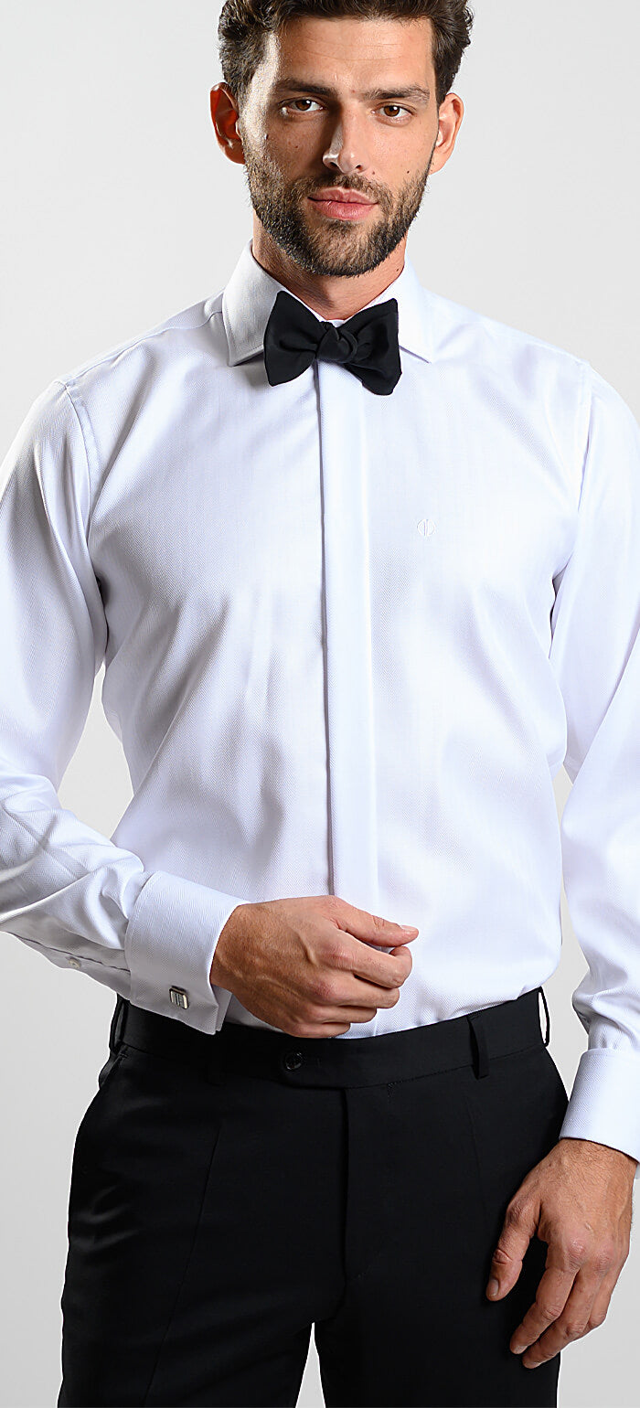 White Slim Fit Formal Shirt
