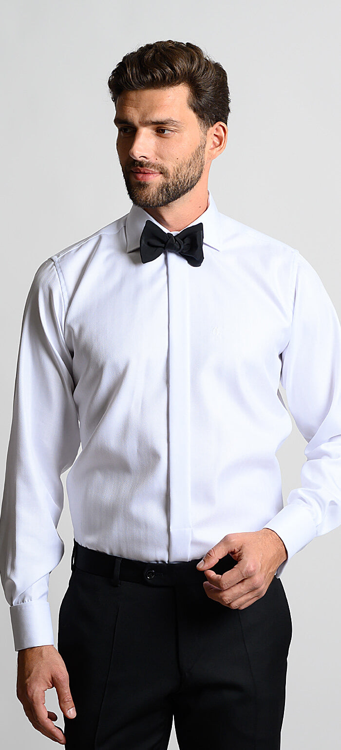 White Slim Fit Formal Shirt