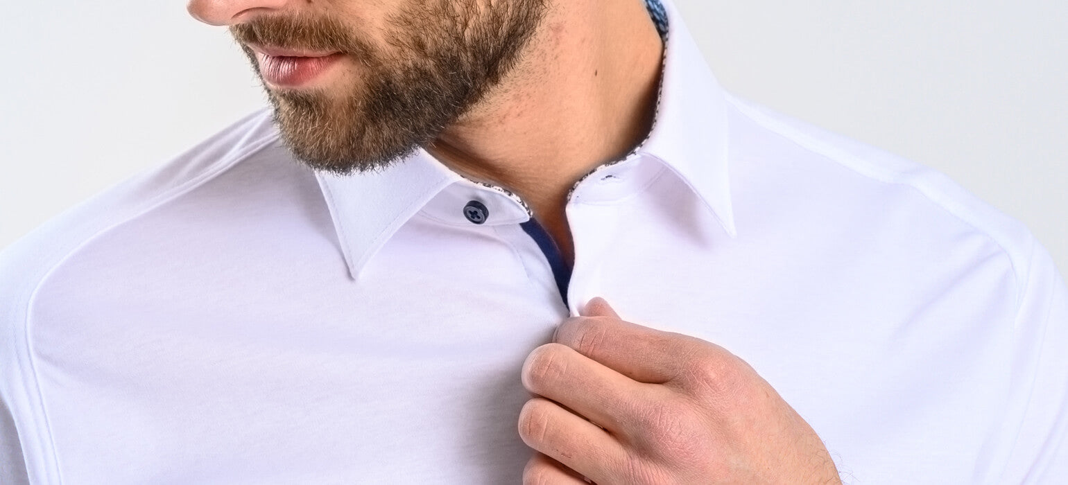 White Stretch Extra Slim Fit Short Sleeve Shirt