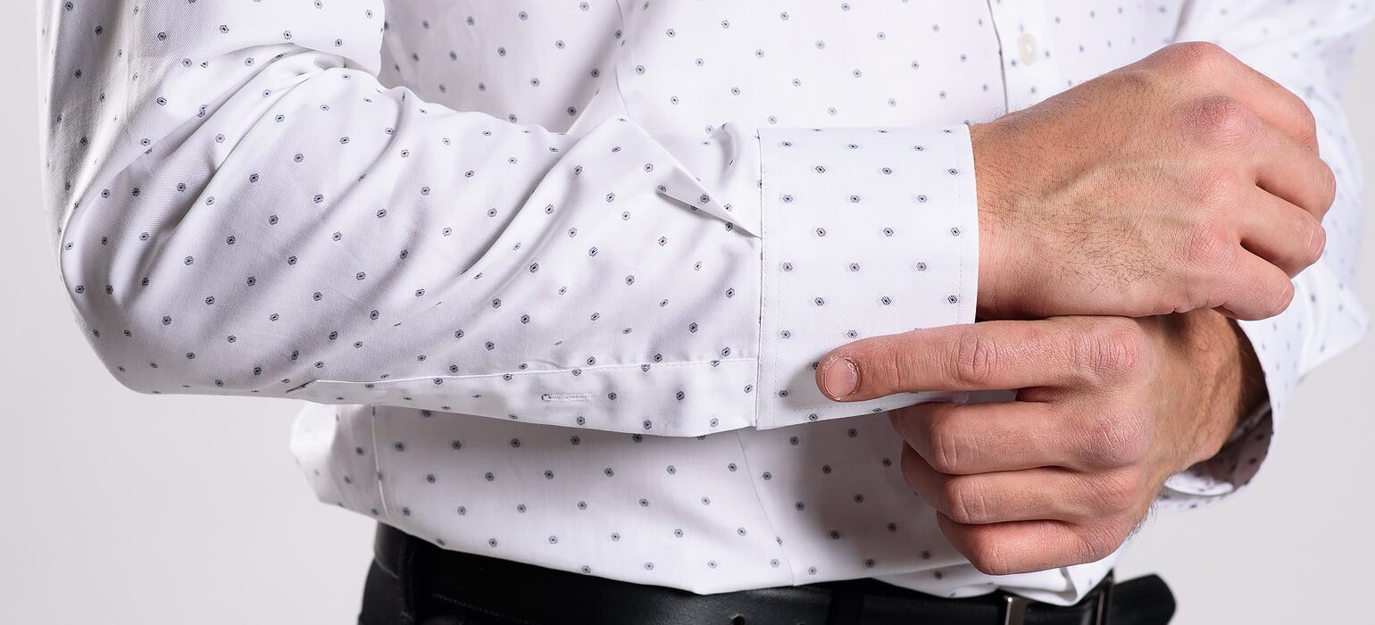 White patterned Slim Fit shirt