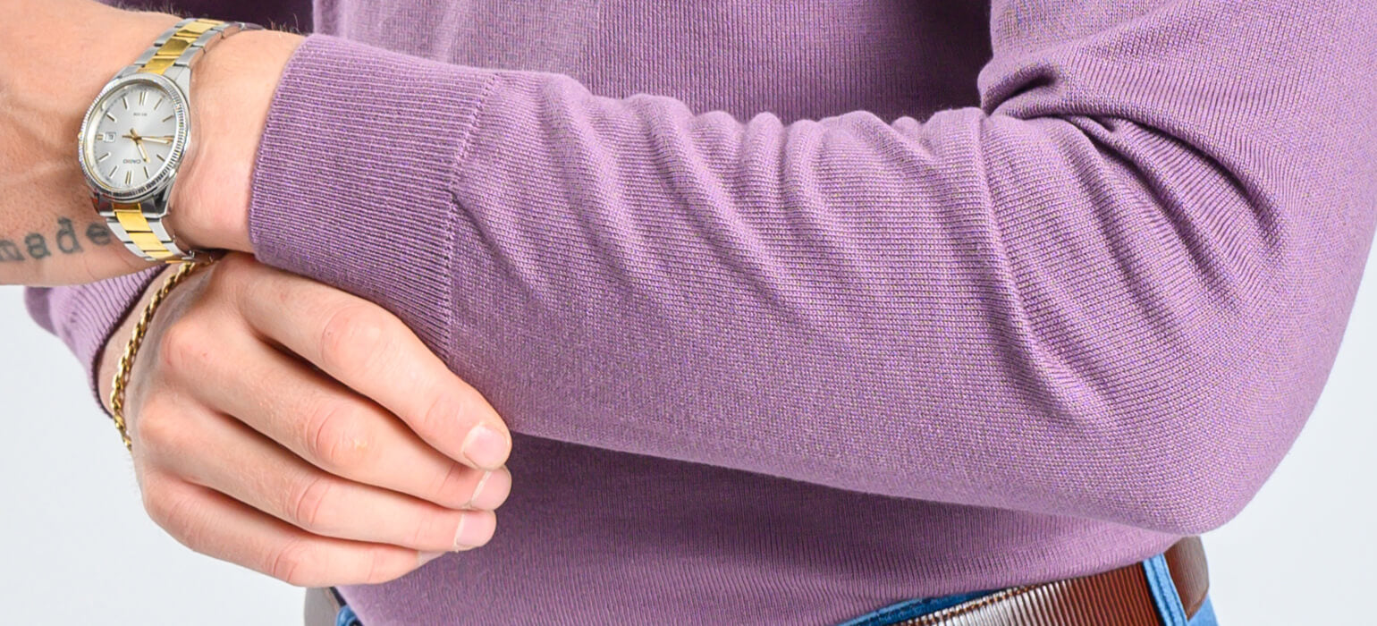 Pale purple cotton turtleneck