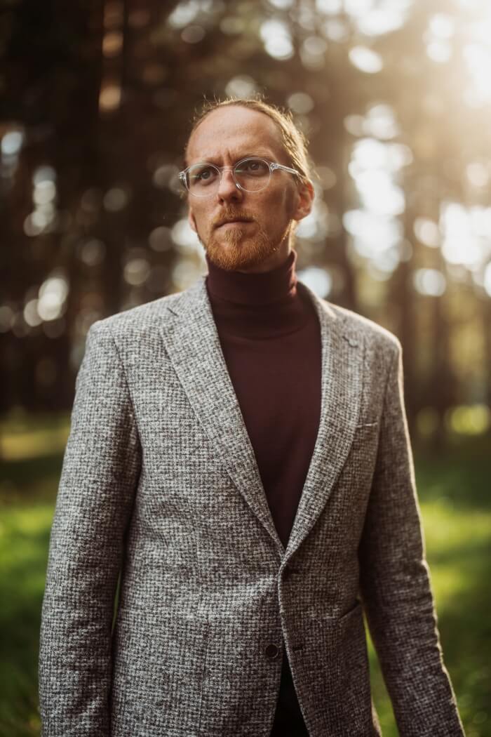 Pale brown cotton-wool jacket