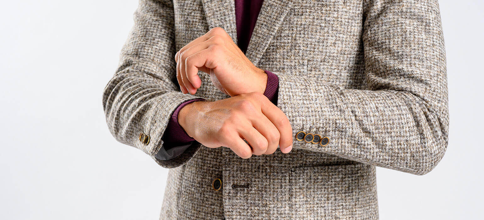 Pale brown cotton-wool jacket