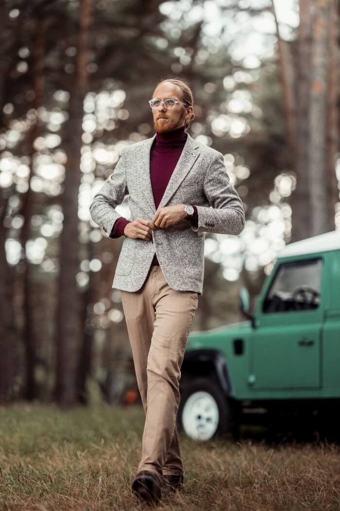 Pale brown cotton-wool jacket