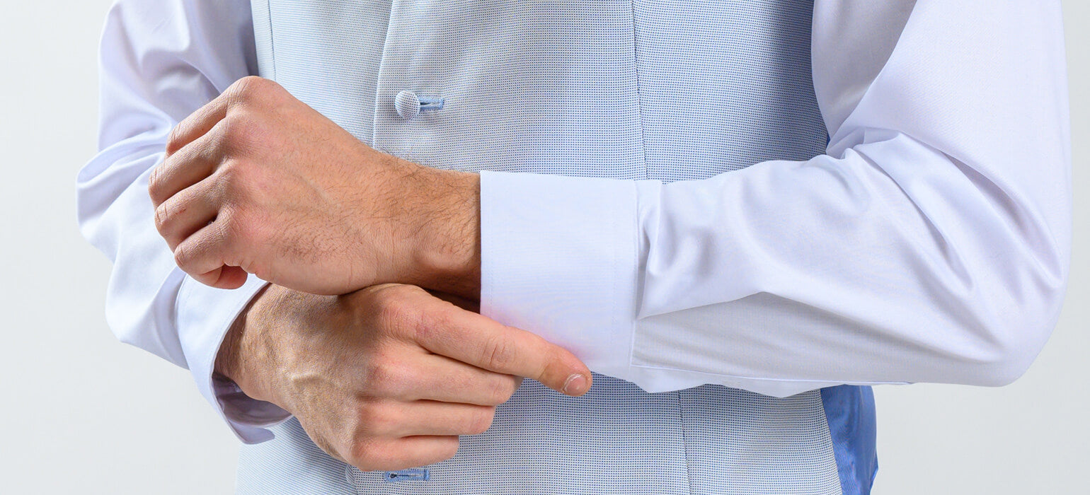 Pale blue suit vest