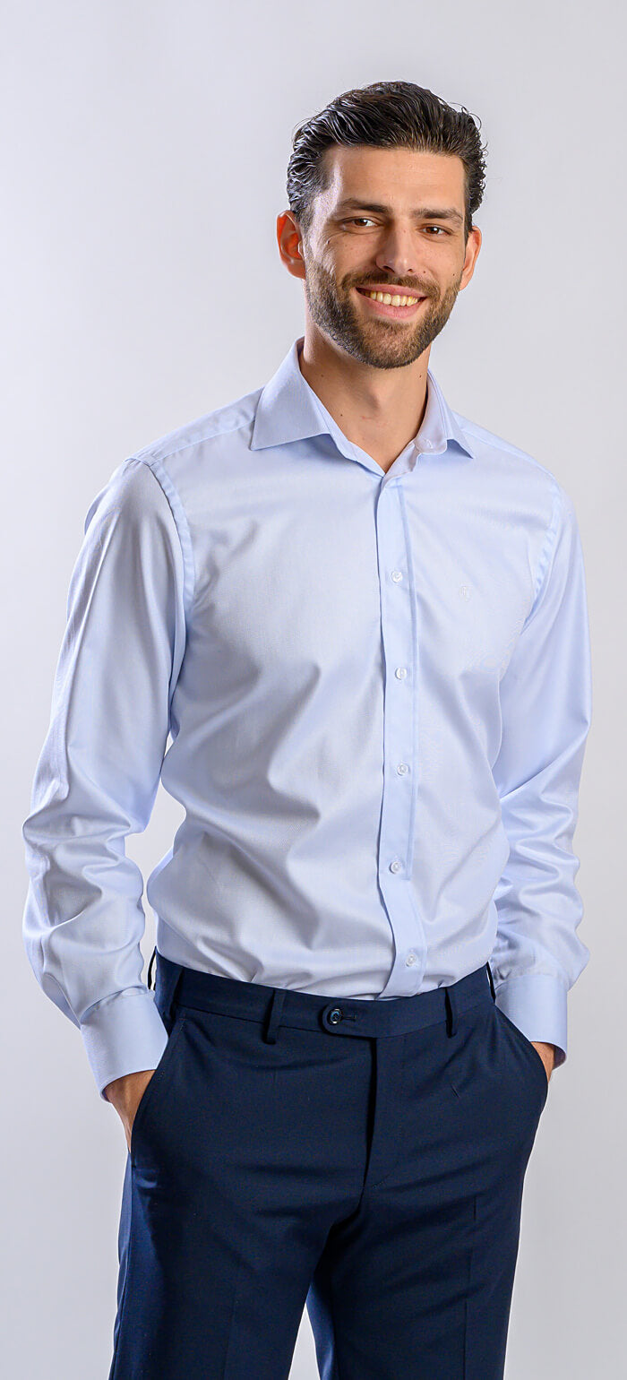Pale blue slim fit shirt