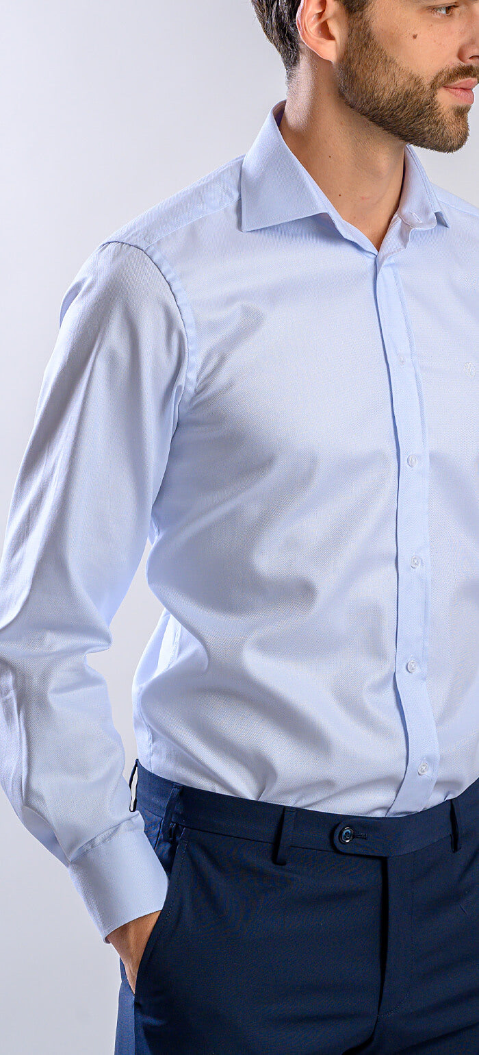 Pale blue slim fit shirt
