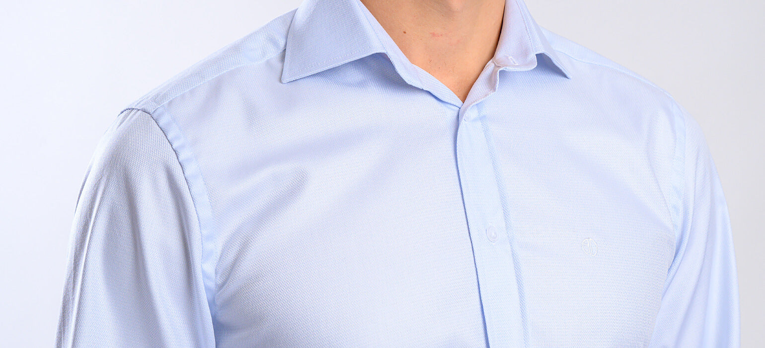 Pale blue slim fit shirt