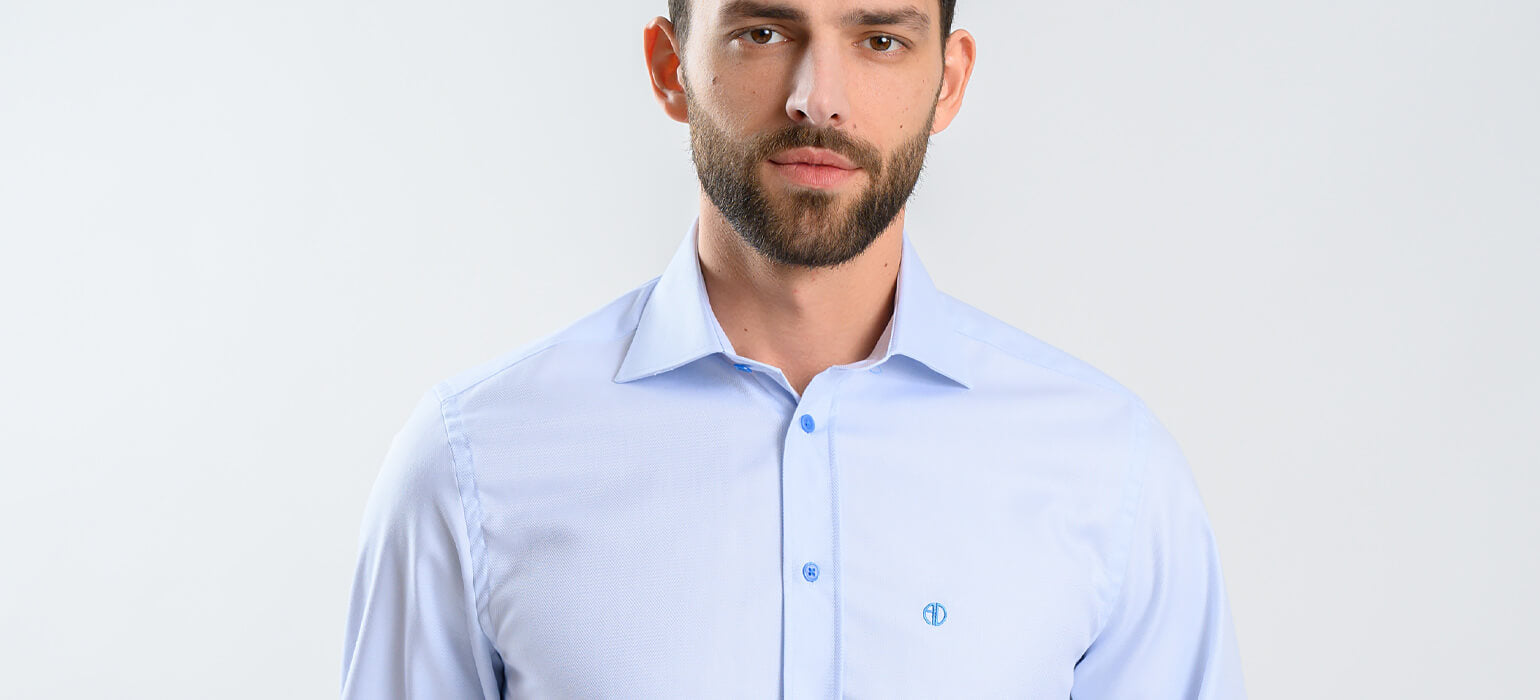 Pale blue slim fit shirt